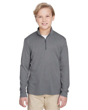 Load image into Gallery viewer, Youth Zone Sonic Heather Performance Quarter-Zip Pullover