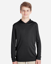 Load image into Gallery viewer, Youth Zone Performance Hooded Long Sleeve T-Shirt