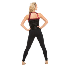 Load image into Gallery viewer, Black Block C Sequin Tank Top