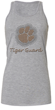 Load image into Gallery viewer, Clemson Tiger Guard Rhinestone Flowy Racer Back Tank