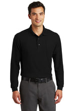 Load image into Gallery viewer, Port Authority ® Long Sleeve Silk Touch™ Polo with Pocket. K500LSP