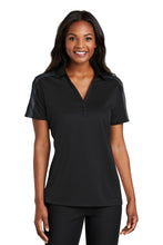 Load image into Gallery viewer, Port Authority ® Women's Silk Touch™ Performance Colorblock Stripe Polo. L547