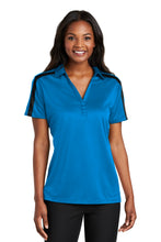 Load image into Gallery viewer, Port Authority ® Women's Silk Touch™ Performance Colorblock Stripe Polo. L547
