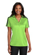 Load image into Gallery viewer, Port Authority ® Women's Silk Touch™ Performance Colorblock Stripe Polo. L547