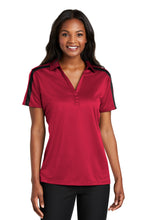 Load image into Gallery viewer, Port Authority ® Women's Silk Touch™ Performance Colorblock Stripe Polo. L547