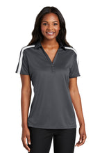 Load image into Gallery viewer, Port Authority ® Women's Silk Touch™ Performance Colorblock Stripe Polo. L547