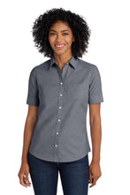 Load image into Gallery viewer, Port Authority ® Women's Short Sleeve SuperPro ™ Oxford Shirt. L659