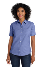 Load image into Gallery viewer, Port Authority ® Women's Short Sleeve SuperPro ™ Oxford Shirt. L659