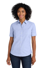 Load image into Gallery viewer, Port Authority ® Women's Short Sleeve SuperPro ™ Oxford Shirt. L659