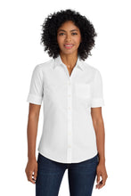 Load image into Gallery viewer, Port Authority ® Women's Short Sleeve SuperPro ™ Oxford Shirt. L659