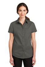 Load image into Gallery viewer, Port Authority ® Women's Short Sleeve SuperPro ™ Twill Shirt. L664