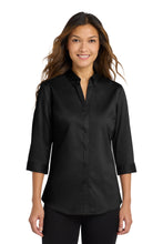 Load image into Gallery viewer, Port Authority ® Women's 3/4-Sleeve SuperPro ™ Twill Shirt. L665