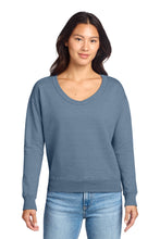 Load image into Gallery viewer, Port & Co ® Women's Beach Wash ® Garment-Dyed V-Neck Sweatshirt LPC098V