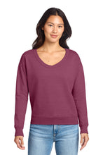 Load image into Gallery viewer, Port & Co ® Women's Beach Wash ® Garment-Dyed V-Neck Sweatshirt LPC098V