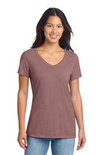 Load image into Gallery viewer, Port & Co ® Women's Beach Wash ® Garment-Dyed V-Neck Tee LPC099V