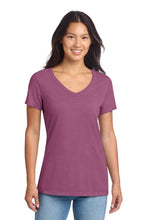 Load image into Gallery viewer, Port & Co ® Women's Beach Wash ® Garment-Dyed V-Neck Tee LPC099V