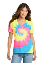 Load image into Gallery viewer, Port & Co ™ Women's Tie-Dye V-Neck Tee. LPC147V