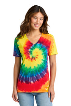 Load image into Gallery viewer, Port & Co ® Women's Tie-Dye V-Neck Tee. LPC147V
