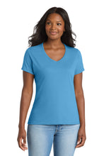 Load image into Gallery viewer, Port & Co ™ Women's Performance Blend V-Neck Tee. LPC381V