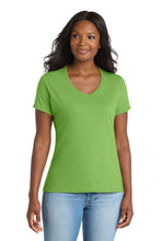 Load image into Gallery viewer, Port & Co ™ Women's Performance Blend V-Neck Tee. LPC381V