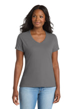 Load image into Gallery viewer, Port & Co ™ Women's Performance Blend V-Neck Tee. LPC381V