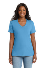 Load image into Gallery viewer, Port & Co ™ Women's Core Cotton V-Neck Tee. LPC54V