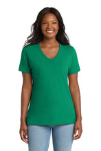 Load image into Gallery viewer, Port & Co ® Women's Core Cotton V-Neck Tee. LPC54V