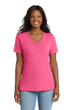 Load image into Gallery viewer, Port & Co ® Women's Core Cotton V-Neck Tee. LPC54V