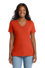 Load image into Gallery viewer, Port & Co ® Women's Core Cotton V-Neck Tee. LPC54V