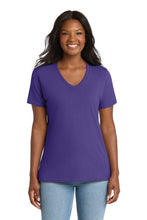 Load image into Gallery viewer, Port & Co ™ Women's Core Cotton V-Neck Tee. LPC54V
