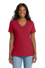 Load image into Gallery viewer, Port & Co ® Women's Core Cotton V-Neck Tee. LPC54V