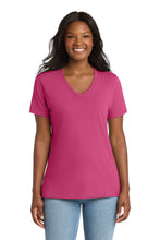 Load image into Gallery viewer, Port & Co ® Women's Core Cotton V-Neck Tee. LPC54V