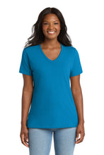Load image into Gallery viewer, Port & Co ™ Women's Core Cotton V-Neck Tee. LPC54V