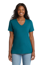 Load image into Gallery viewer, Port & Co ™ Women's Core Cotton V-Neck Tee. LPC54V