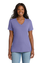 Load image into Gallery viewer, Port & Co ® Women's Core Cotton V-Neck Tee. LPC54V