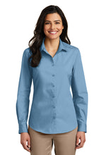 Load image into Gallery viewer, Port Authority ® Women's Long Sleeve Carefree Poplin Shirt. LW100