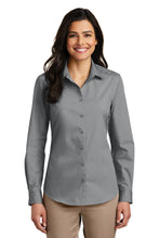 Load image into Gallery viewer, Port Authority ® Women's Long Sleeve Carefree Poplin Shirt. LW100