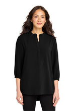 Load image into Gallery viewer, Port Authority ® Women's 3/4-Sleeve Textured Crepe Tunic LW713