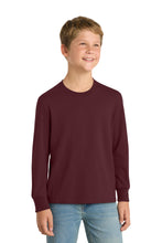 Load image into Gallery viewer, Port & Co ® Youth Long Sleeve Core Cotton Tee. PC54YLS