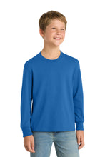 Load image into Gallery viewer, Port & Co ® Youth Long Sleeve Core Cotton Tee. PC54YLS