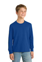 Load image into Gallery viewer, Port & Co ® Youth Long Sleeve Core Cotton Tee. PC54YLS