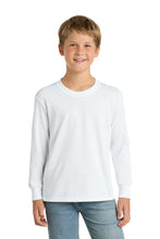 Load image into Gallery viewer, Port & Co ® Youth Long Sleeve Core Cotton Tee. PC54YLS