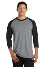Load image into Gallery viewer, Port & Co ® Core Blend 3/4-Sleeve Raglan Tee. PC55RS