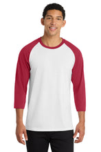 Load image into Gallery viewer, Port & Co ™ Core Blend 3/4-Sleeve Raglan Tee. PC55RS
