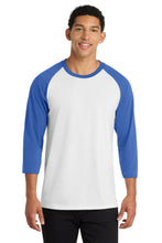 Load image into Gallery viewer, Port & Co ® Core Blend 3/4-Sleeve Raglan Tee. PC55RS