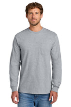 Load image into Gallery viewer, Port & Co ® Long Sleeve Essential Pocket Tee. PC61LSP