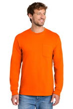 Load image into Gallery viewer, Port & Co ™ Long Sleeve Essential Pocket Tee. PC61LSP