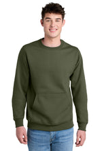 Load image into Gallery viewer, Port & Co ® Core Fleece Crewneck Pocket Sweatshirt PC78PKT