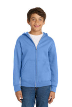 Load image into Gallery viewer, Port & Co ® Youth Core Fleece Full-Zip Hooded Sweatshirt PC78YZH