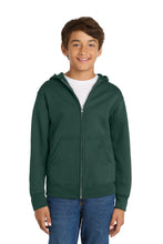 Load image into Gallery viewer, Port & Co ® Youth Core Fleece Full-Zip Hooded Sweatshirt PC78YZH
